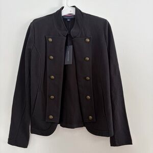 Tommy Hilfiger Women's Black Military Style Jersey Jacket Blazer S NWT
